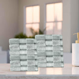 Superior Premium Turkish Cotton 12-Piece Face Towel Set