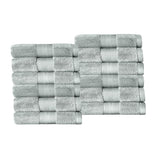 Superior Premium Turkish Cotton 12-Piece Face Towel Set