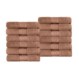 Superior Premium Turkish Cotton 12-Piece Face Towel Set