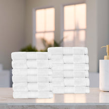 Superior Premium Turkish Cotton 12-Piece Face Towel Set
