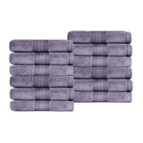 Superior Premium Turkish Cotton 12-Piece Face Towel Set