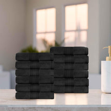 Superior Premium Turkish Cotton 12-Piece Face Towel Set