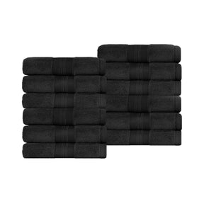 Superior Premium Turkish Cotton 12-Piece Face Towel Set
