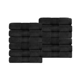 Superior Premium Turkish Cotton 12-Piece Face Towel Set