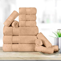 Superior Premium Turkish Cotton Assorted 12-Piece Towel Set