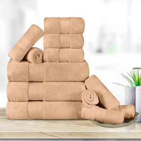 Superior Premium Turkish Cotton Assorted 12-Piece Towel Set