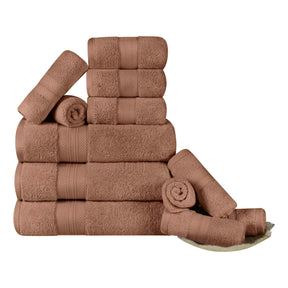 Superior Premium Turkish Cotton Assorted 12-Piece Towel Set