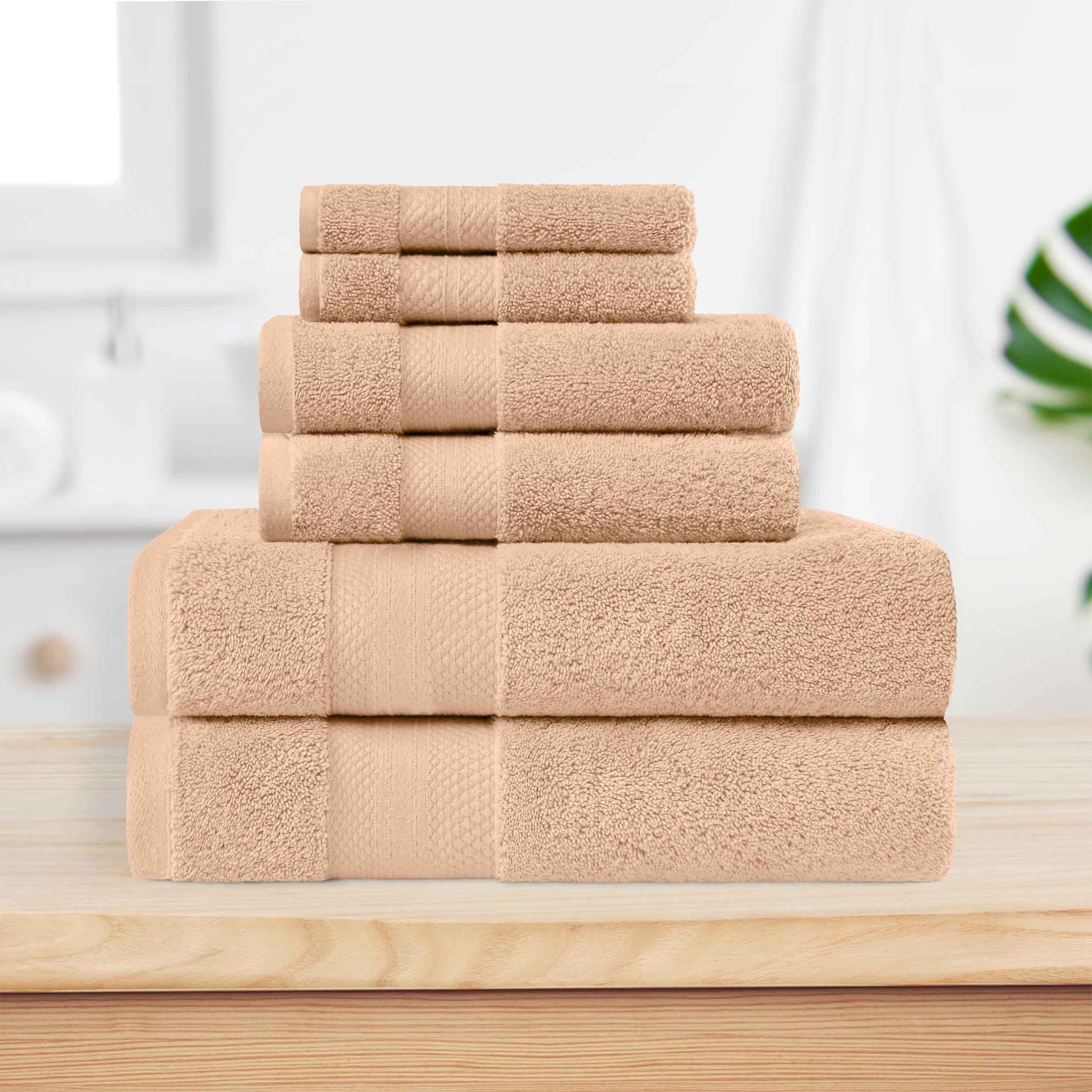 Superior Premium Turkish Cotton Assorted 6-Piece Towel Set