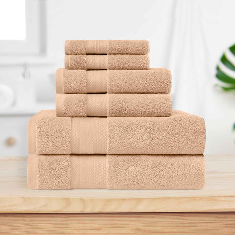 Superior Premium Turkish Cotton Assorted 6-Piece Towel Set