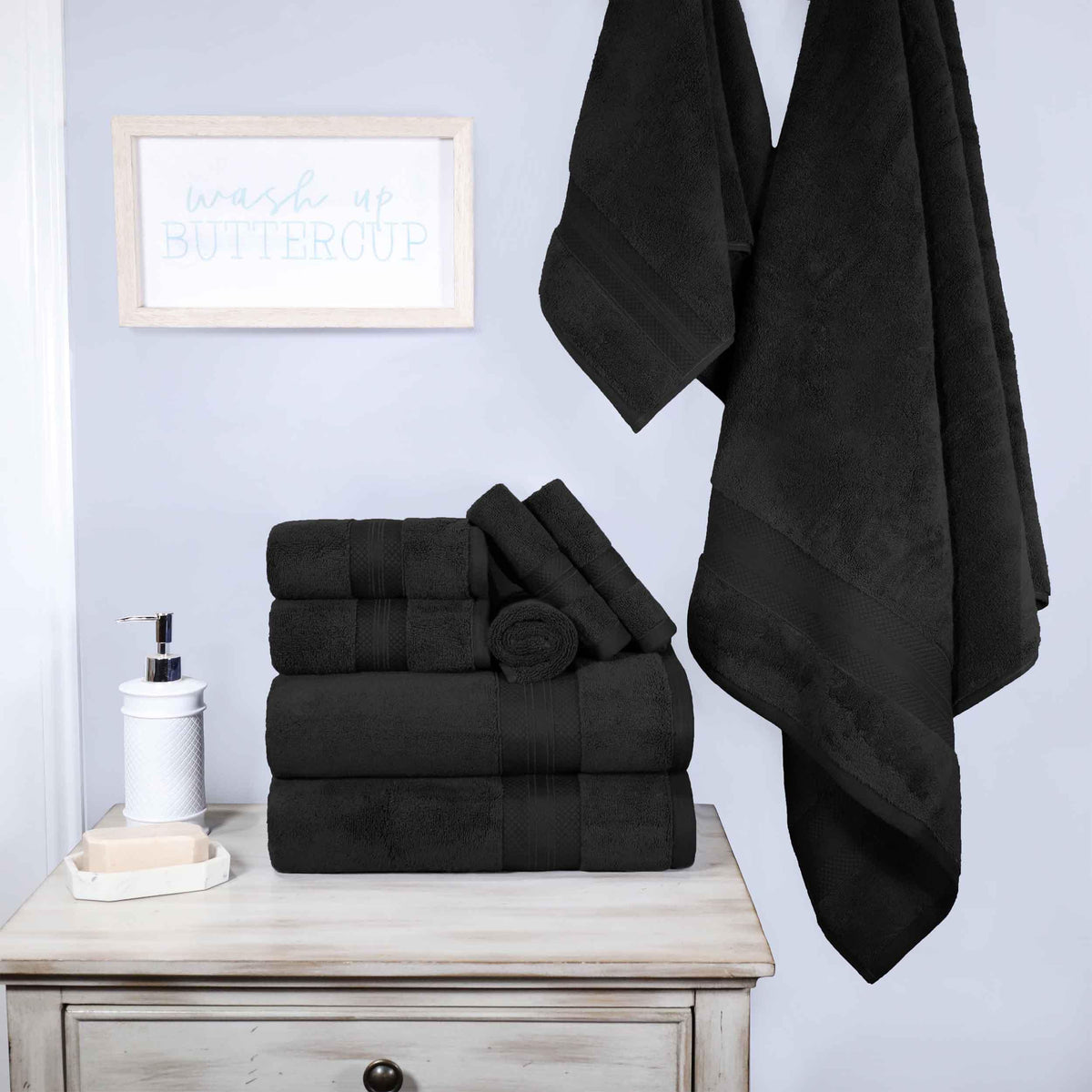 Superior Premium Turkish Cotton Assorted 9-Piece Towel Set