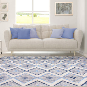 Taluah Cotton Wool Blend Geometric Indoor Area Rug Or Door Mat