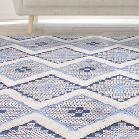 Taluah Cotton Wool Blend Geometric Indoor Area Rug Or Door Mat