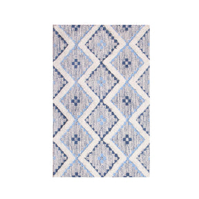 Taluah Cotton Wool Blend Geometric Indoor Area Rug Or Door Mat