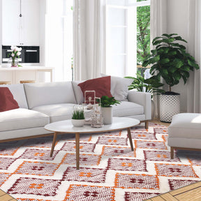 Taluah Cotton Wool Blend Geometric Indoor Area Rug Or Door Mat