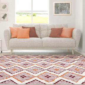 Taluah Cotton Wool Blend Geometric Indoor Area Rug Or Door Mat
