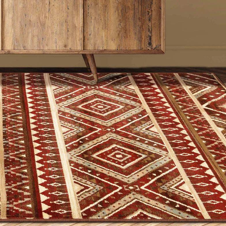 Tampa Southwestern Rustic Medallion Indoor Area Rug or Runner Rug