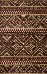 Tampa Southwestern Rustic Medallion Indoor Area Rug or Runner Rug