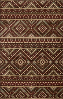Tampa Southwestern Rustic Medallion Indoor Area Rug or Runner Rug