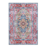 Tanager Rustic Medallion Non-Slip Washable Indoor Area Rug