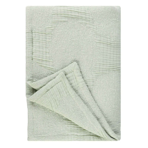Tanta Cotton Medium Weight Textured Modern Circles Woven Coverlet
