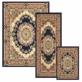 Tayana Oriental Floral Medallion Indoor 3 Piece Area Rug Set