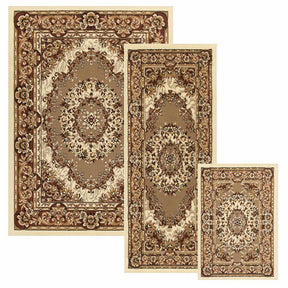 Tayana Oriental Floral Medallion Indoor 3 Piece Area Rug Set