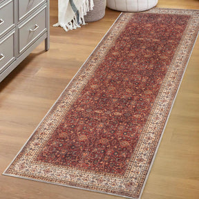 Toucan Geometric Medallion Non-Slip Washable Indoor Area Rug