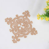 Traditional Embroidered Damask Sheer Grommet Curtain Panel Set