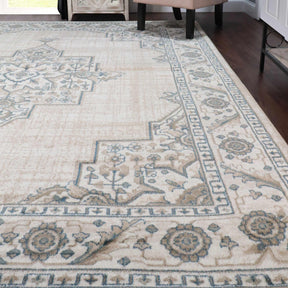 Traditional Geometric Floral Medallion Indoor Area Rug