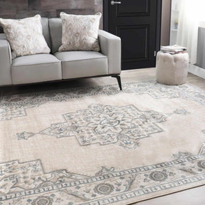 Traditional Geometric Floral Medallion Indoor Area Rug