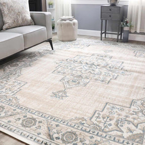 Traditional Geometric Floral Medallion Indoor Area Rug