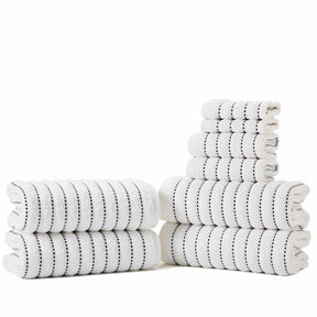 Traditional Organic Wave 650 GSM 8 Piece Towel Set