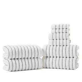 Traditional Organic Wave 650 GSM 8 Piece Towel Set