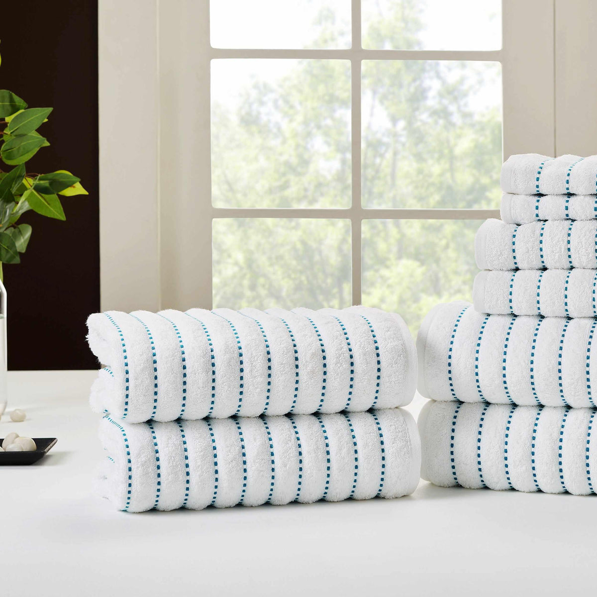Traditional Organic Wave 650 GSM 8 Piece Towel Set
