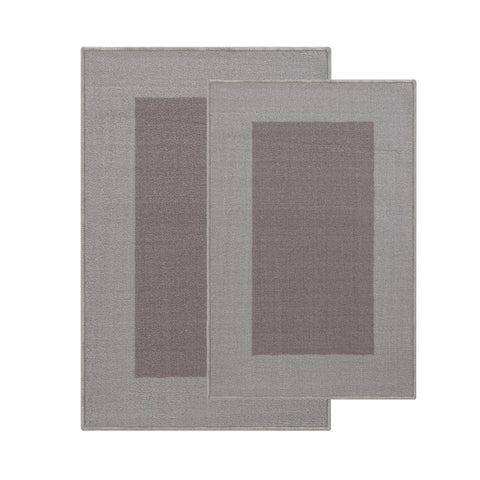 Troy Solid Non-Slip Machine Washable Bath Rug Set