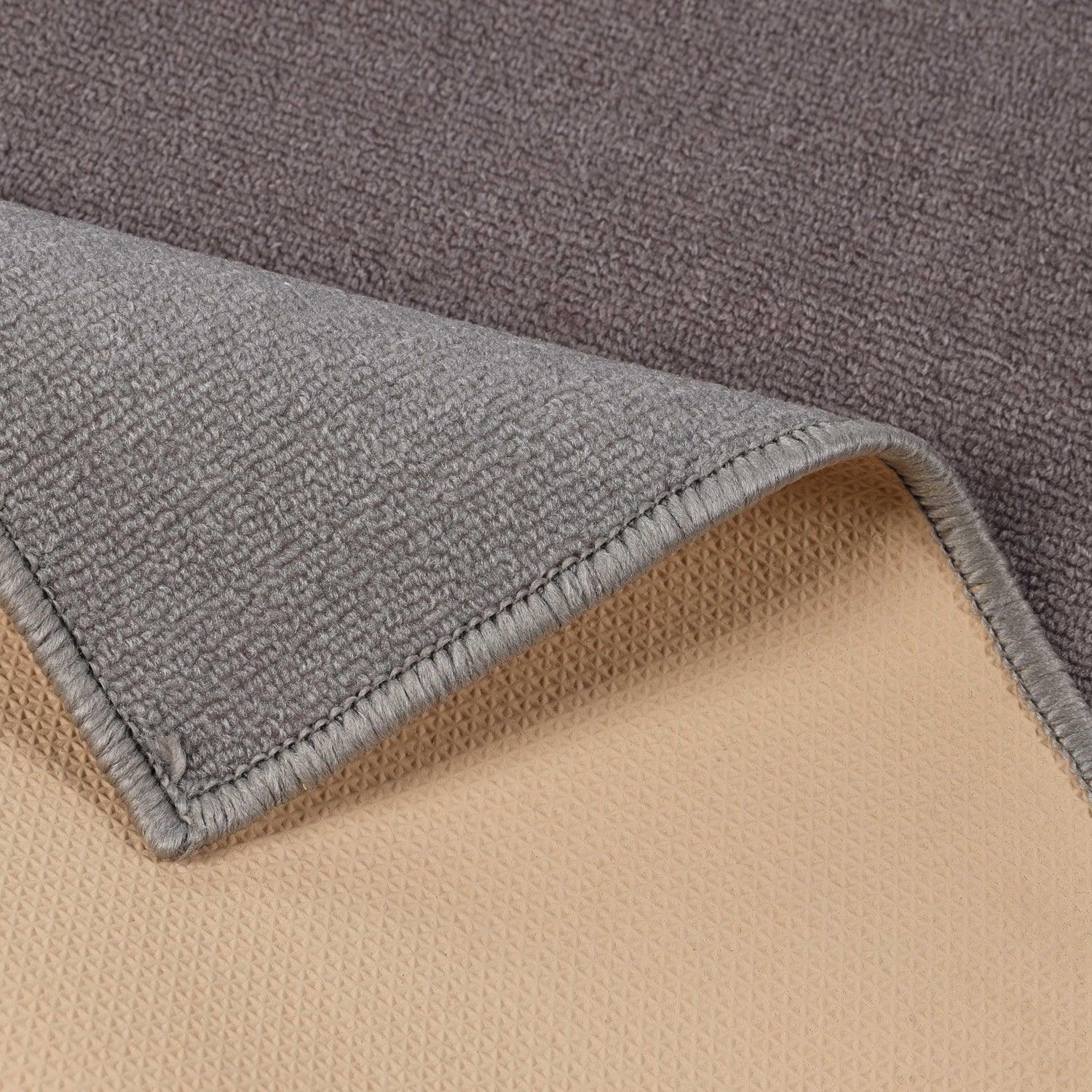 Troy Solid Non-Slip Machine Washable Bath Rug Set