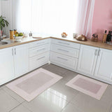 Troy Solid Non-Slip Machine Washable Bath Rug Set