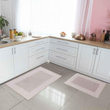 Troy Solid Non-Slip Machine Washable Bath Rug Set