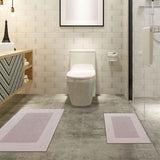 Troy Solid Non-Slip Machine Washable Bath Rug Set