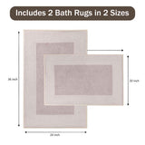 Troy Solid Non-Slip Machine Washable Bath Rug Set