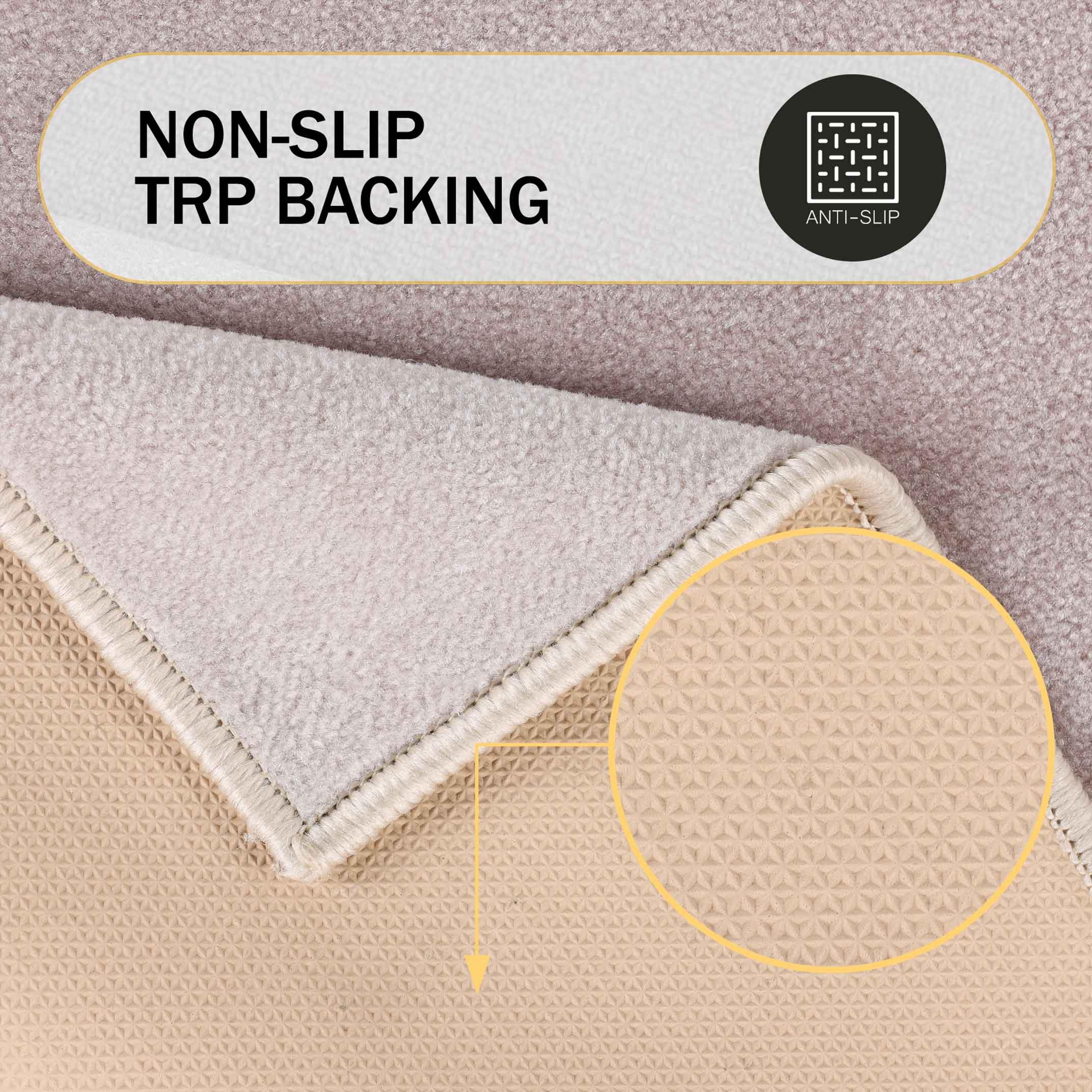 Troy Solid Non-Slip Machine Washable Bath Rug Set