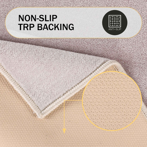 Troy Solid Non-Slip Machine Washable Bath Rug Set
