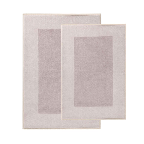 Troy Solid Non-Slip Machine Washable Bath Rug Set