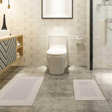 Troy Solid Non-Slip Machine Washable Bath Rug Set