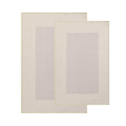 Troy Solid Non-Slip Machine Washable Bath Rug Set