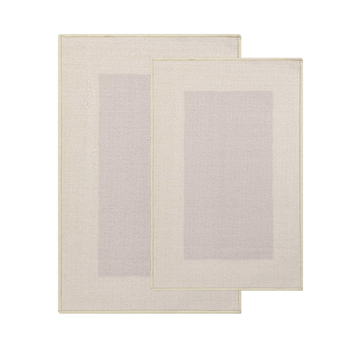 Troy Solid Non-Slip Machine Washable Bath Rug Set