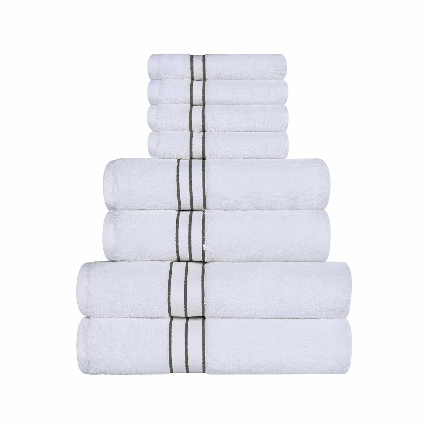 Turkish Cotton Heavyweight Plush 8 Piece Towel Set