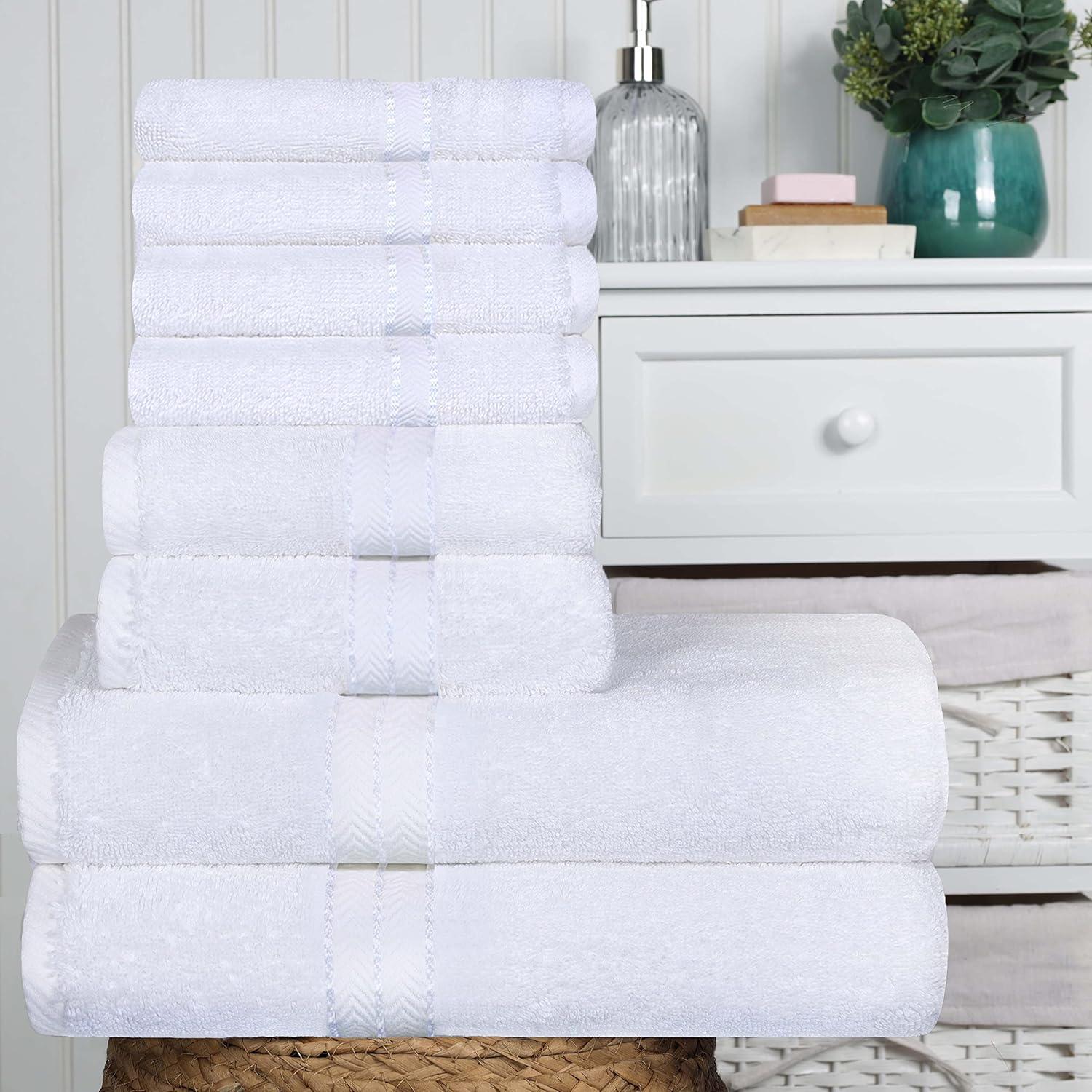 Turkish Cotton Heavyweight Plush 8 Piece Towel Set