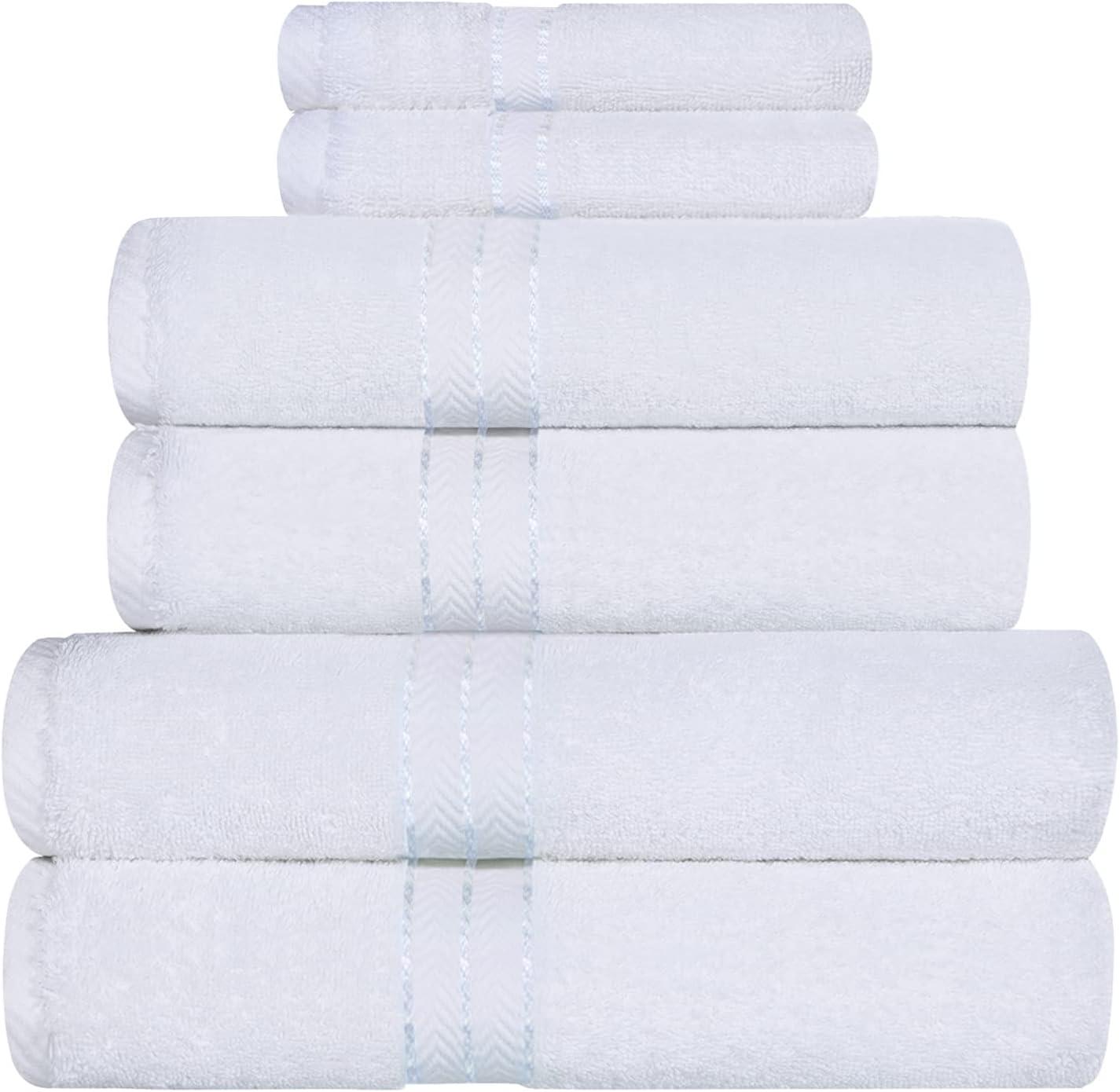 Turkish Cotton Heavyweight Ultra-Plush 6 Piece Towel Set