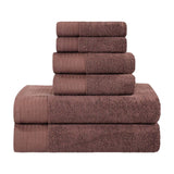 Turkish Cotton Plush Towel Set 6 Piece - Herringbone